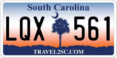 SC license plate LQX561