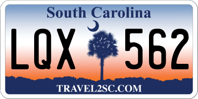 SC license plate LQX562