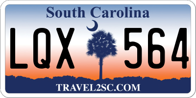 SC license plate LQX564