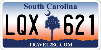 SC license plate LQX621