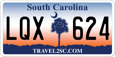 SC license plate LQX624