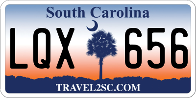 SC license plate LQX656