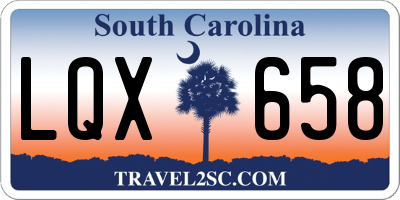SC license plate LQX658