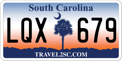 SC license plate LQX679