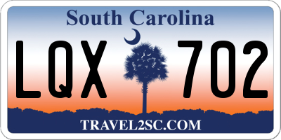 SC license plate LQX702
