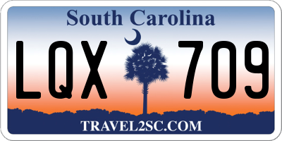 SC license plate LQX709