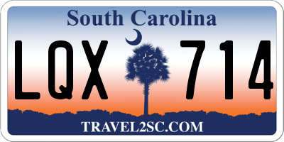 SC license plate LQX714