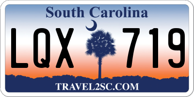 SC license plate LQX719