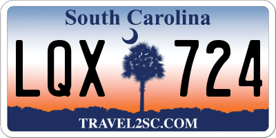 SC license plate LQX724