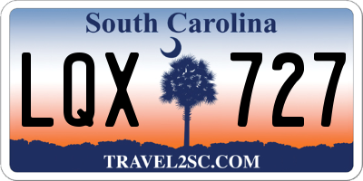 SC license plate LQX727