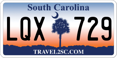 SC license plate LQX729