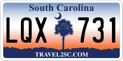 SC license plate LQX731