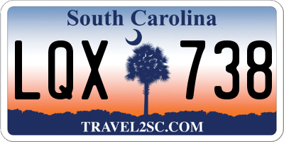 SC license plate LQX738