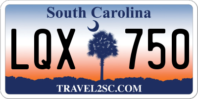 SC license plate LQX750