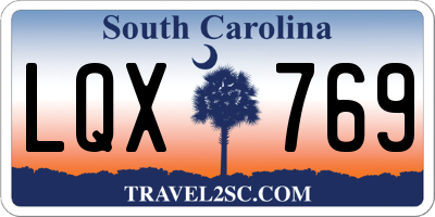 SC license plate LQX769