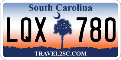 SC license plate LQX780