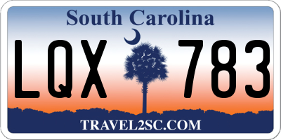 SC license plate LQX783