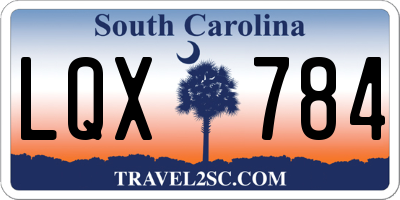 SC license plate LQX784