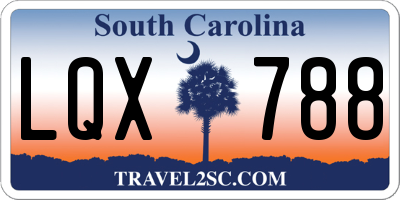 SC license plate LQX788