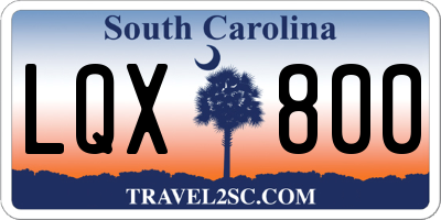 SC license plate LQX800