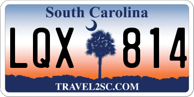 SC license plate LQX814