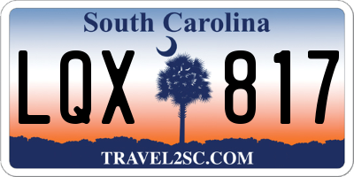 SC license plate LQX817