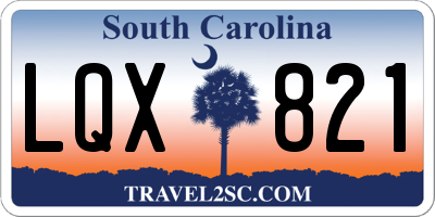 SC license plate LQX821