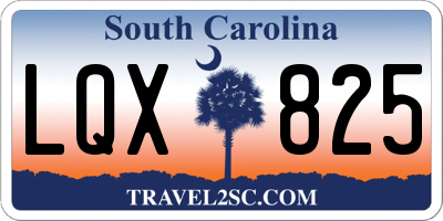 SC license plate LQX825