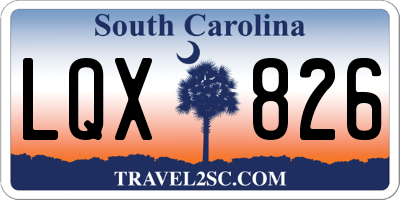 SC license plate LQX826