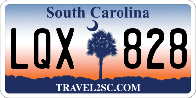 SC license plate LQX828