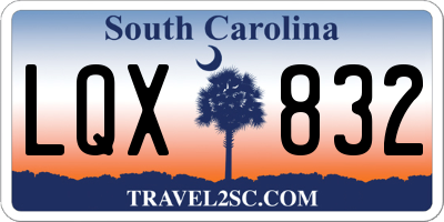 SC license plate LQX832