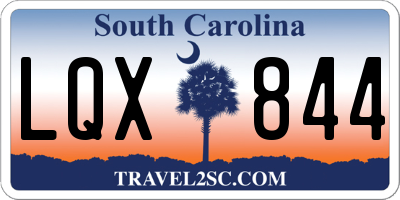 SC license plate LQX844