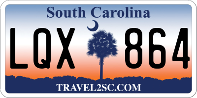 SC license plate LQX864