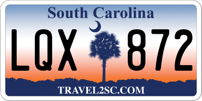 SC license plate LQX872