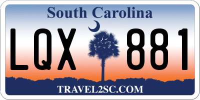 SC license plate LQX881