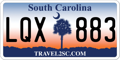 SC license plate LQX883