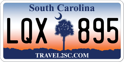 SC license plate LQX895