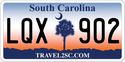 SC license plate LQX902