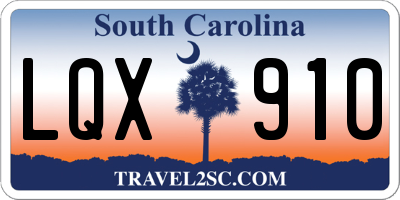 SC license plate LQX910