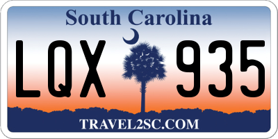 SC license plate LQX935