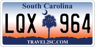 SC license plate LQX964