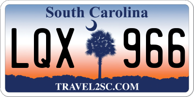 SC license plate LQX966