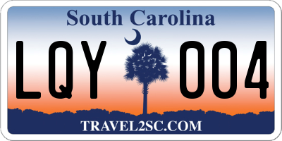 SC license plate LQY004