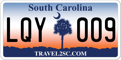 SC license plate LQY009