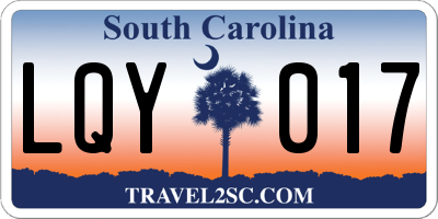 SC license plate LQY017