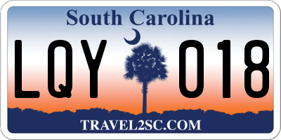 SC license plate LQY018
