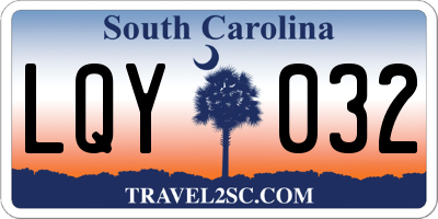SC license plate LQY032