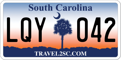 SC license plate LQY042