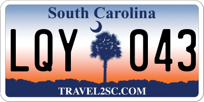 SC license plate LQY043