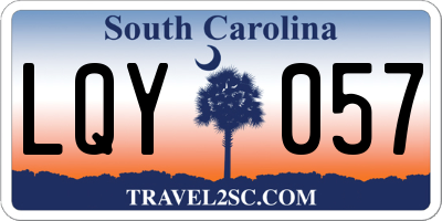 SC license plate LQY057